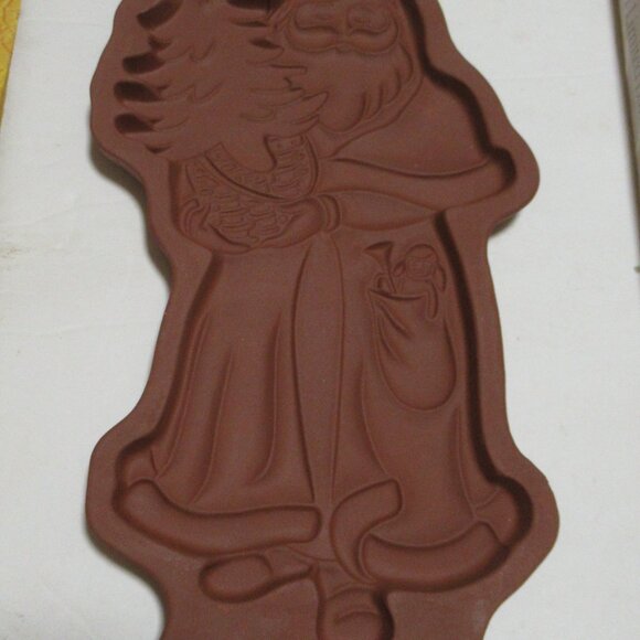 4 Longaberger Father Christmas Santa St. Nick Kriss Kringle Cookie Molds 1990's - Picture 7 of 8